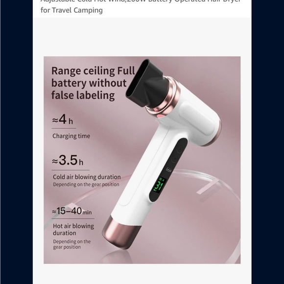 White and Rose Gold Hair Dryer